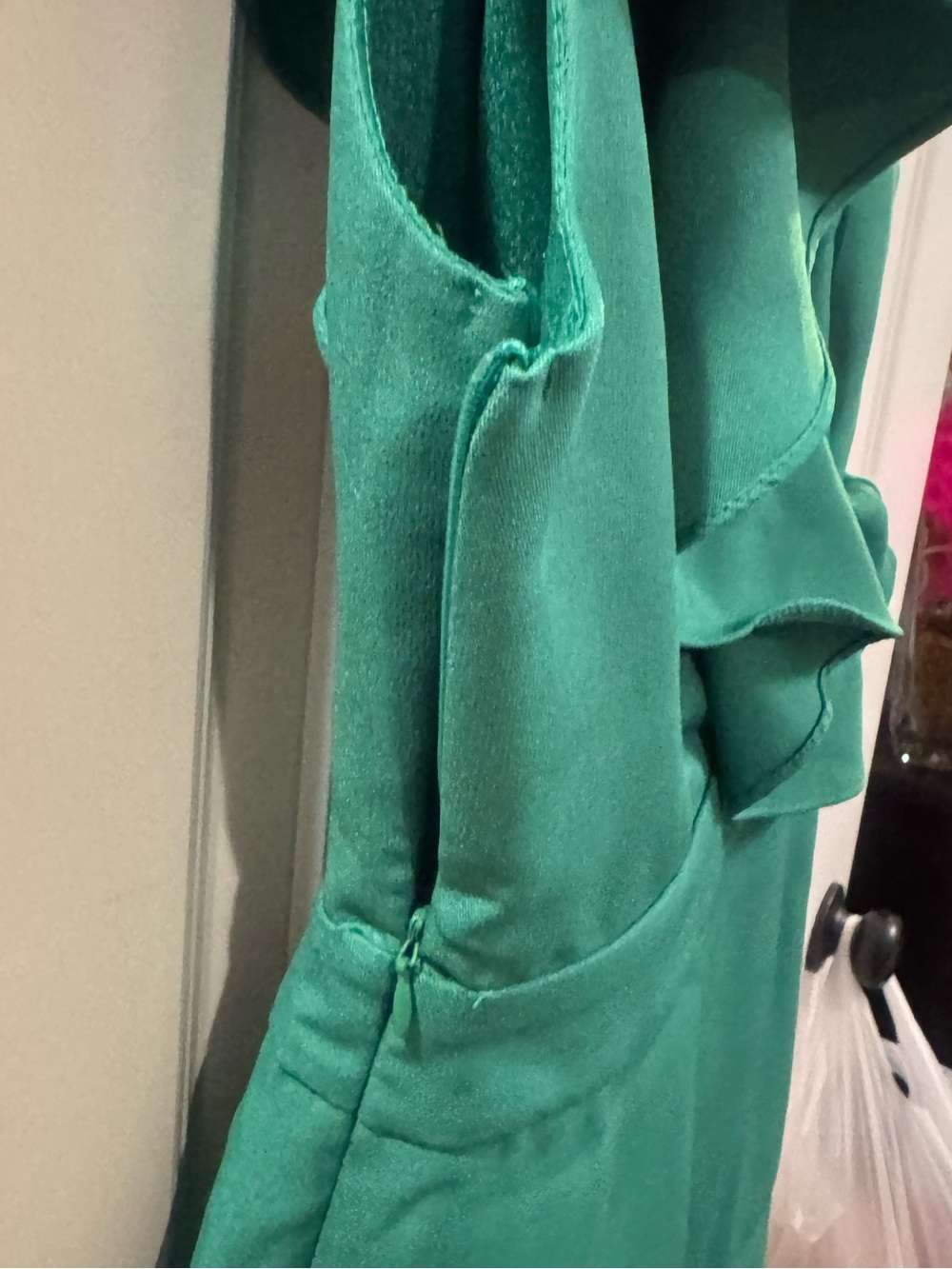 DO+BE Teal Ruffle One-Shoulder Romper - Picture 6 of 7